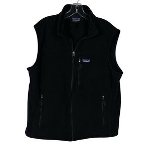 Patagonia Men's Synchilla Black Full Zip Fleece Vest Jacket Winter Layering L